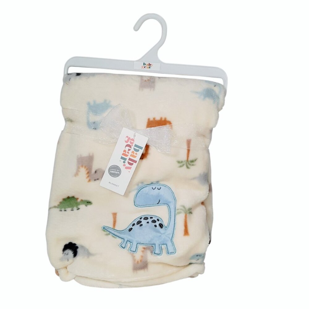 2024 Baby Gear Dinosaur Palm Tree Soft Baby Security Lovey Blanket 30" X 40" New